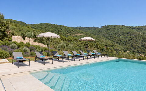 Villa Maddalena alla Guglielmesca: Blu, Geografia Montane, Montagna, Collina, Highland, Catena Montuosa, Piscina, Hill Station, Ricorrere, Cresta