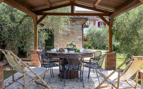 Il Cipresso, Casa Martina, Cortona: Mobilia, Mobili Da Esterno, Tavolo, Sedia, Tavolo Esterno, Giardino, Backyard, Cucina & Sala Da Pranzo Tavolo, Shade, Struttura Esterna
