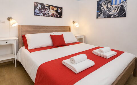 Villa Didymos: Appartamento, Bicicletta, Camera Da Letto, Letto, Hotel, Bedding