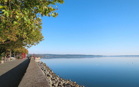 Lago di Vico 629: Blu, Acqua, Corpo D'Acqua, Costiera E Morfologie Oceanic, Banca, Costa, Mare, Lago, Riva, Mattina