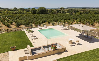 Lago di Vico 629: Piscina, Ricorrere, Mobili Da Esterno, Estate, Giardino, Landscaping, Ombrello, Shade, Lettino, Hacienda