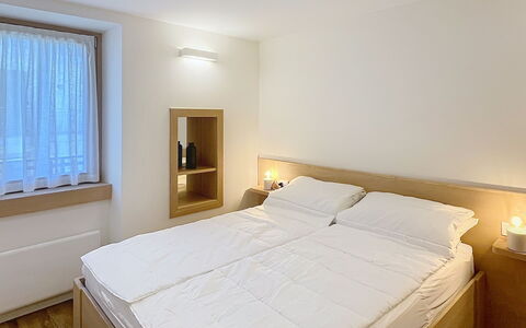 Ca' Alma Dolomia: Interior Design, Legna, Letto, Camera Da Letto, Soffitto, Pavimento, Camera, Pavimentazione, Illuminazione, Bedding
