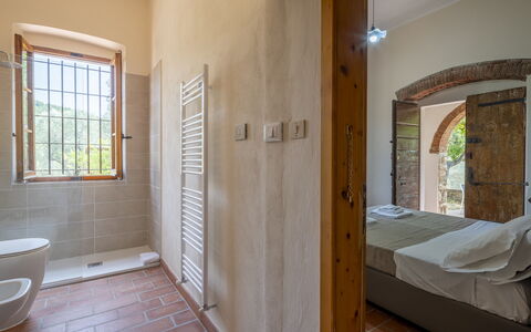 Casale delle Lupe, Campiglia Marittima: Parete, Soffitto, Camera, Brick, Color Legno, Latifoglie, Gesso