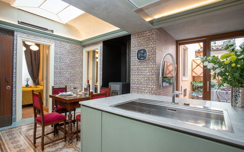 Belvedere Guastella B 4: Interior Design, Cucina, Controsoffitto, Pavimentazione, Soffitto, Pavimento, Cabinetry, Lampada, Elettrodomestico Da Cucina, Lavello