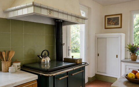 Casa Mancini, Holiday Villa, San Galgano: Elettrodomestico Da Cucina, Cucina, Interior Design, Controsoffitto, Cabinetry, Illuminazione, Stufa, Pavimentazione, Casa, Mobilia