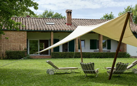 Casa Mancini, Holiday Villa, San Galgano: Shade, Prato, Groundcover, Giardino, Tempo Libero, Cortile, Parco, Backyard, Landscaping