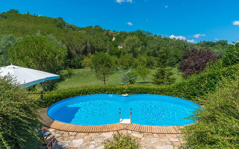La Casa Dell'Artista 6: Blu, Piscina, Tempo Libero, Shade, Mobili Da Esterno, Ricorrere, Giardino, Backyard, Eco Hotel, Landscaping