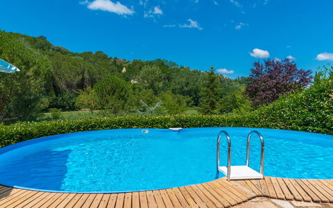 La Casa Dell'Artista 6: Blu, Piscina, Tempo Libero, Materiale Composito, Shade, Mobili Da Esterno, Ricorrere, Eco Hotel, Landscaping, Backyard