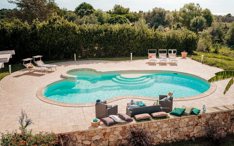 Villa Sanssouci 8: Piscina, Mobili Da Esterno, Ricorrere, Materiale Composito, Tempo Libero, Eco Hotel, Ombrello, Lettino, Giochi D'Acqua, Hacienda