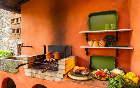 Villa Il Colle di Moriano 8: Arancia, Pianta Della Casa, Cibo, Calore, Cucina, Vaso Di Fiori, Frutta, Stufa