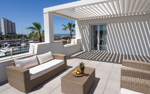 Portoverde Beach Villa 12: Appartamento, Mobilia, Architettura, Zona Residenziale, Casa, Balcone, Pavimento, Interior Design, Mobili Da Esterno, Condominio