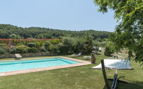 Casale al Doglio 6+1: Piscina, Arbusto, Giardino, Landscaping, Eco Hotel, Ricorrere, Hacienda, Backyard, Shade, Vaso Di Fiori