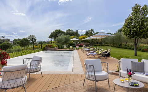 La Fonte di Santa Regina 8: Piscina, Giardino, Mobili Da Esterno, Ricorrere, Estate, Landscaping, Ombrello, Sedia, Eco Hotel, Shade