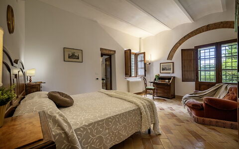 Casale dei 12: Mobilia, Interior Design, Pavimentazione, Legna, Pavimento, Soffitto, Camera Da Letto, Letto, Camera, Illuminazione