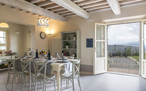 Rosa dei Venti 8: Mobilia, Interior Design, Sedia, Tavolo, Pavimentazione, Legna, Soffitto, Cucina & Sala Da Pranzo Tavolo, Sala Da Pranzo, Pavimento