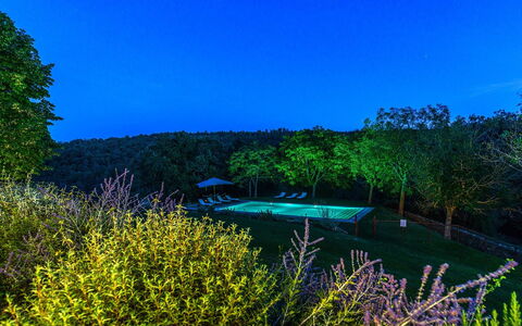 Monticchia 10: Blu, Natura, Giardino, Luce Del Sole, Landscaping, Piscina, Parco, Sera, Eco Hotel, Paesaggio Di Illuminazione