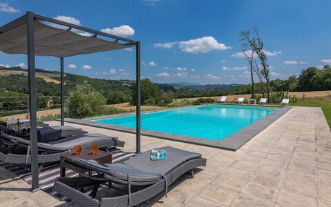 Villa le Fontane 12: Piscina, Mobili Da Esterno, Mobilia, Ricorrere, Lettino, Sedia, Shade, Eco Hotel, Tempo Libero, Terrazza