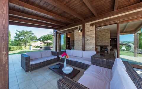 Casale Rosy 6+2: Legna, Mobilia, Pavimentazione, Pavimento, Tavolo, Sedia, Mobili Da Esterno, Casa, Portico, Shade