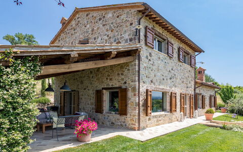 Casale dei Gelsomini 8: Casa, Casa, Villetta, Arbusto, Zona Residenziale, Porta, Agriturismo, Giardino, Estate, Brick
