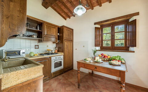 Casale Cinque Valli 8: Mobilia, Interior Design, Pavimentazione, Cabinetry, Casa, Soffitto, Pavimento, Cucina, Controsoffitto, Camera