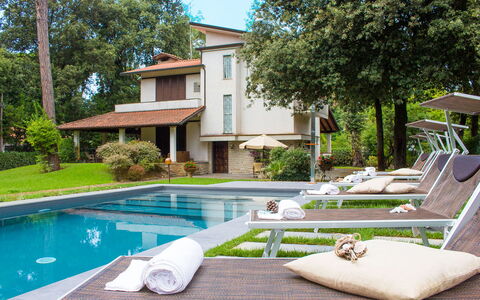 Villa la Meridiana 8+1: Piscina, Zona Residenziale, Casa, Casa, Ricorrere, Architettura, Estate, Tetto, Giardino, Villetta