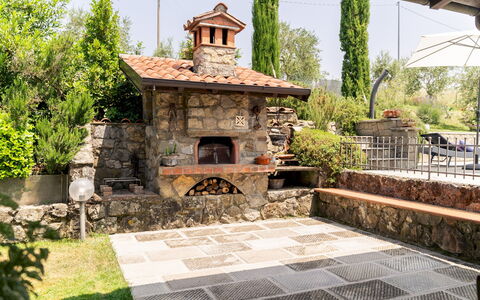 Villa Costanza 6: Roccia, Giardino, Flagstone, Brick, Landscaping, Backyard, Shade, Struttura Esterna, Terrazza