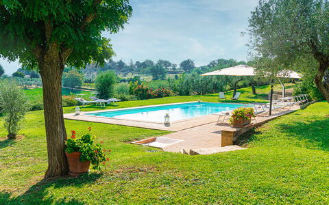 Villa di Morice 14: Piscina, Giardino, Ricorrere, Prato, Estate, Hacienda, Eco Hotel, Landscaping, Shade, Backyard