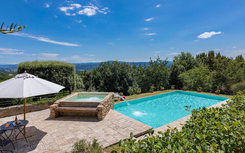 Villa Il Cedro 10+1: Blu, Piscina, Giardino, Giochi D'Acqua, Ricorrere, Landscaping, Backyard, Eco Hotel, Flagstone, Shade