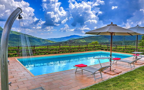 La Casa di Elsa 6: Piscina, Collina, Ricorrere, Catena Montuosa, Eco Hotel, Mobili Da Esterno, Giardino, Valle, Cresta, Landscaping