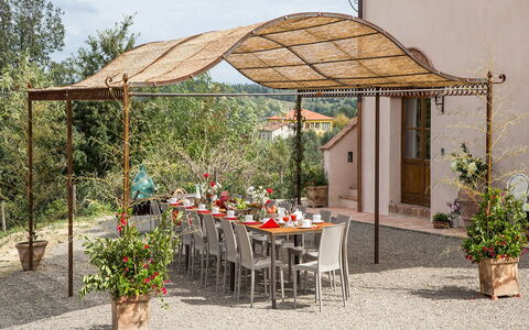 Dimora San Germano 14: Shade, Giardino, Struttura Esterna, Padiglione, Gazebo, Flagstone, Sedia, Pergola, Backyard, Cortile