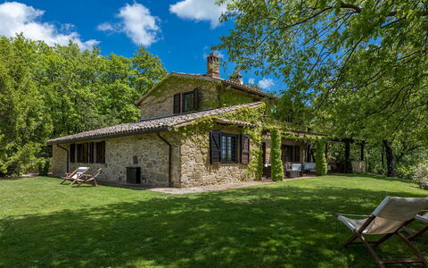 La Cerqua 8: Albero, Villetta, Casa, Agriturismo, Estate, Prato, Cortile, Parco, Casa Storica, Backyard