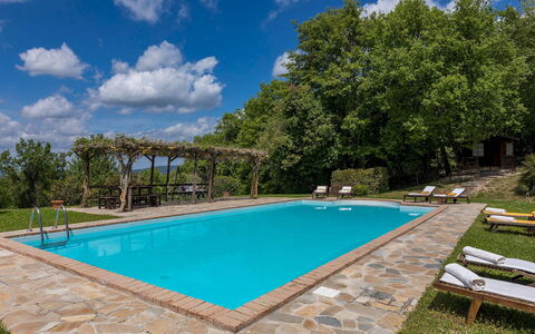 La Cerqua 8: Blu, Piscina, Mobilia, Ricorrere, Mobili Da Esterno, Shade, Eco Hotel, Giardino, Estate, Hacienda