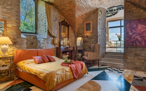 Torre al Poggio 8: Mobilia, Interior Design, Parete, Pavimentazione, Soffitto, Camera Da Letto, Pavimento, Illuminazione, Letto, Camera