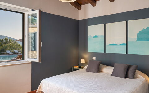 Villa le Sorbe 12: Camera Da Letto, Mobilia, Interior Design, Letto, Bedding, Lenzuolo, Casa, Camera, Illuminazione, Biancheria