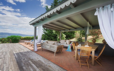 Villa Marraccini 8: Mobilia, Mobili Da Esterno, Portico, Ricorrere, Sedia, Shade, Eco Hotel, Deck, Struttura Esterna, Piscina