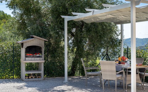 Villa Cristina 3: Mobili Da Esterno, Giardino, Shade, Pergola, Struttura Esterna, Padiglione, Terrazza, Tavolo Esterno, Landscaping, Sedia