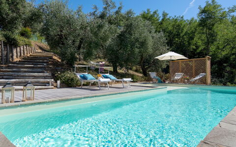 Villa Cristina 3: Blu, Piscina, Mobili Da Esterno, Ricorrere, Eco Hotel, Giardino, Backyard, Landscaping, Lettino, Giochi D'Acqua