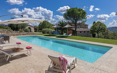 Villa le Logge 12: Blu, Piscina, Estate, Giardino, Hacienda, Ricorrere, Landscaping, Villa, Agriturismo, Cortile