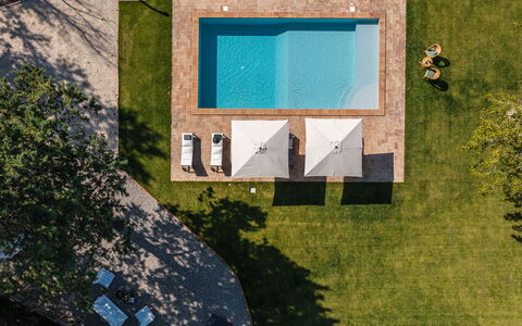 Casale Tavernelle 6: Piscina, Giardino, Mobili Da Esterno, Prato, Shade, Tempo Libero, Ricorrere, Landscaping, Backyard, Cortile