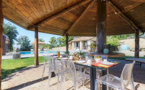 Il Romitoio 12: Shade, Ricorrere, Struttura Esterna, Mobili Da Esterno, Piscina, Eco Hotel, Landscaping, Estate, Padiglione, Flagstone