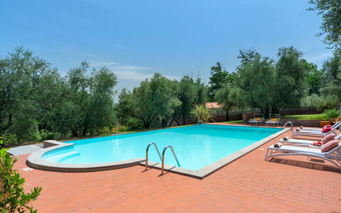 Villa Irene 6: Piscina, Ricorrere, Hacienda, Eco Hotel, Mobili Da Esterno, Backyard, Landscaping, Cortile, Villa, Hotel