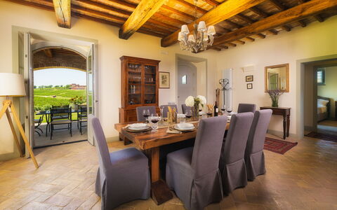 Villa Flaminia 8+2 -: Mobilia, Interior Design, Tavolo, Sedia, Legna, Sala Da Pranzo, Cucina & Sala Da Pranzo Tavolo, Pavimentazione, Camera, Pavimento