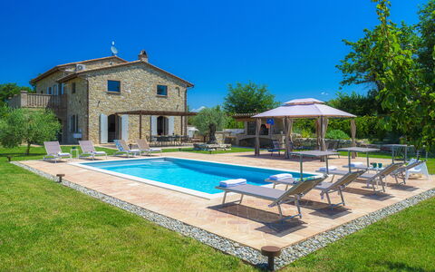 Villa Flaminia 8+2 -: Piscina, Ricorrere, Estate, Agriturismo, Mobili Da Esterno, Giardino, Villa, Eco Hotel, Sedia, Hacienda