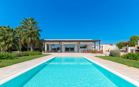 Villa i Chiani 8: Piscina, Ricorrere, Estate, Materiale Composito, Eco Hotel, Shade, Hacienda, Tempo Libero, Villa, Landscaping