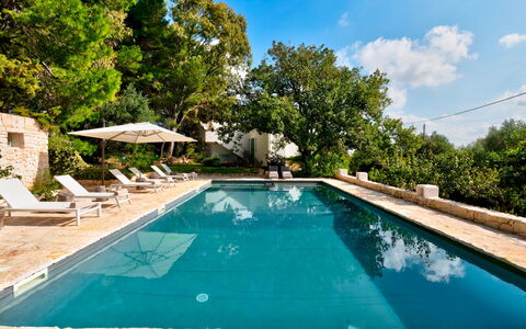 Villa Giari 8: Piscina, Mobili Da Esterno, Ricorrere, Estate, Lettino, Shade, Eco Hotel, Hacienda, Villa, Giochi D'Acqua