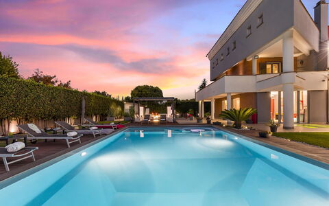 Villa Tiberio 6+2: Piscina, Ricorrere, Estate, Eco Hotel, Hotel, Villa, Hacienda, Dimora, Cortile, Paesaggio Di Illuminazione