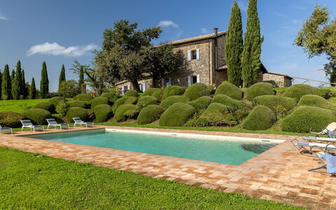 Villa dei Rosmarini 8: Arbusto, Giardino, Piscina, Hedge, Estate, Landscaping, Villa, Hacienda, Agriturismo, Prato