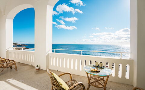Villa Aristula 11: Mare, Orizzonte, Costiera E Morfologie Oceanic, Balcone, Costa, Oceano, Appartamento, Spiaggia, Ricorrere, Riva