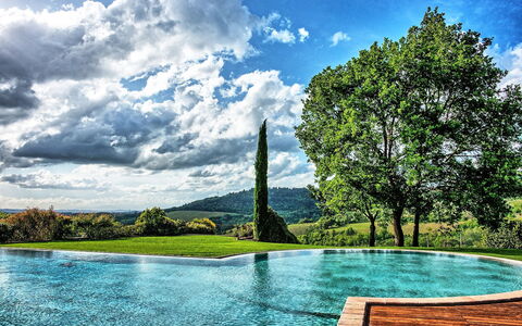 Villa Petrognano: Paesaggio Naturale, Cielo, Natura, Acqua, Blu, Punto Di Riferimento, Albero, Giorno, Risorse Idriche, Nube