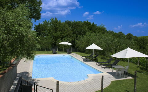Podere San Bono: Piscina, Mobili Da Esterno, Mobilia, Ricorrere, Shade, Materiale Composito, Lettino, Sedia, Tempo Libero, Ombrello